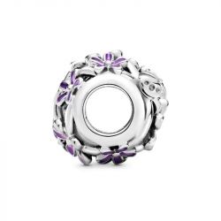 Charm femme pandora marguerite violette ajourÉe argent 925/1000 - charms - edora - 2