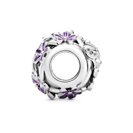 Charm femme pandora marguerite violette ajourée argent 925/1000 – charms