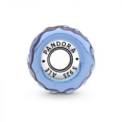 Charm femme pandora lavande en verre de murano ondulÉ argent 925/1000 - charms - edora - 2