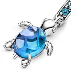 Charm femme pandora pendant tortue de mer en verre de murano argent 925/1000 - charms - edora - 1