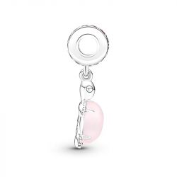 Charm femme pandora pendant tortue de mer rose en verre de murano argent 925/1000 - charms - edora - 3