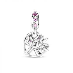 Charm femme pandora pendant arbre de vie coeur rose argent 925/1000 - charms - edora - 1