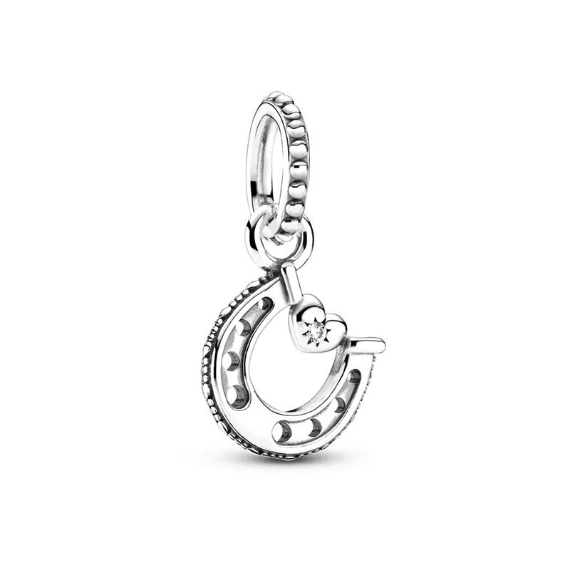 Charm femme pandora pendant fer À cheval porte-bonheur argent 925/1000 - charms - edora