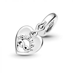 Charm femme pandora pendant coeur amis pour toujours argent 925/1000 - charms - edora - 1