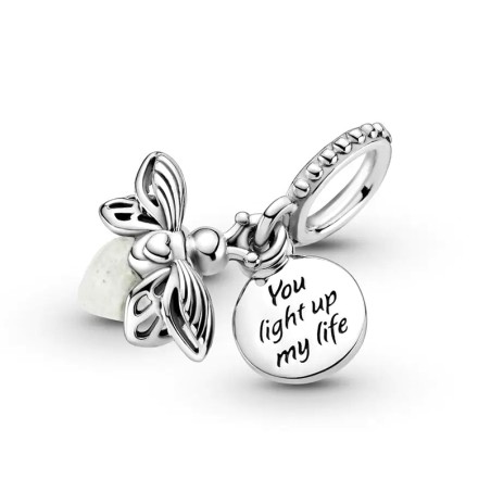 Charm femme pandora pendant luciole phosphorescente argent 925/1000 – charms