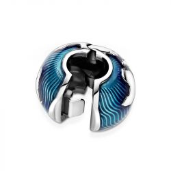 Charm femme pandora clip globe bleu argent 925/1000 - charms - edora - 3