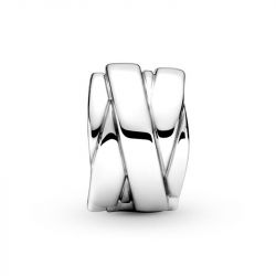 Charm femme pandora clip rubans polis argent 925/1000 - charms - edora - 1