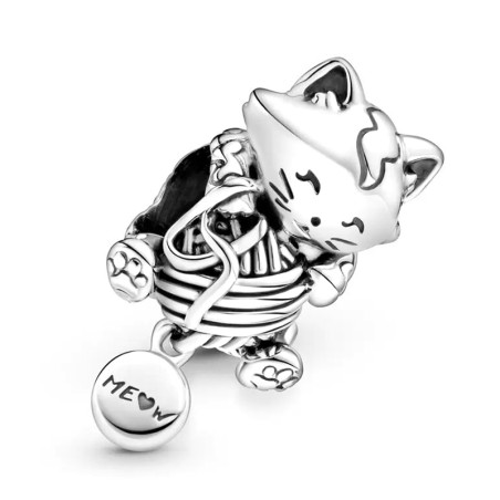 Charm femme pandora boule chaton &amp; pelote de laine argent 925/1000 – charms