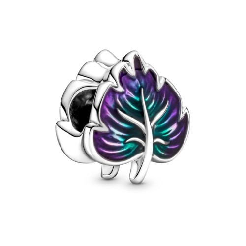Charm Femme PANDORA FEUILLE VIOLETTE & VERTE Argent 925/1000
