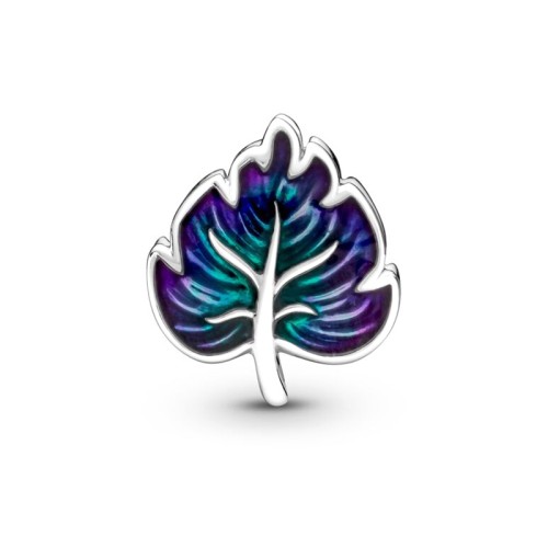 Charm Femme PANDORA FEUILLE VIOLETTE & VERTE Argent 925/1000