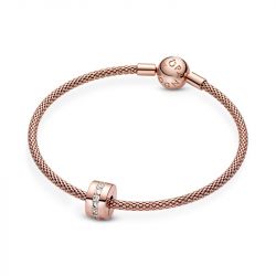 Charm femme pandora espaceur rang scintillant doré rose 14 carats - charms - edora - 4