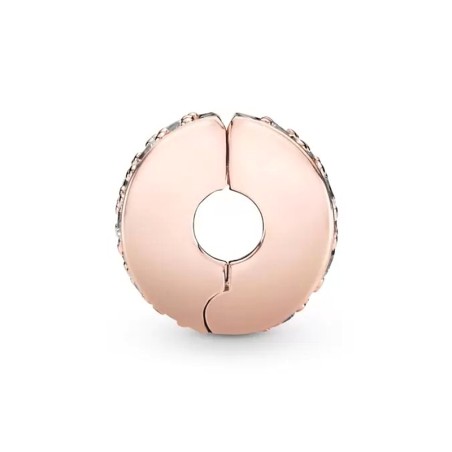 Charm femme pandora clip pavé transparent doré rose 14 carats – charms