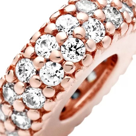 Charm femme pandora espaceur scintillant transparent doré rose 14 carats – charms