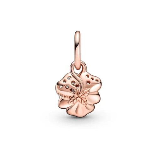 Charm Femme PANDORA PENDANT PENSÉE VIOLET FONCÉ Doré Rose 14 Carats