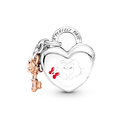 Charm Femme PANDORA DISNEY CADENAS MICKEY ET MINNIE Argent 925/1000 et Doré Rose 14 Carats