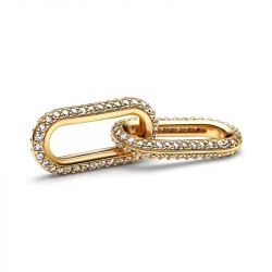 Double Link Femme PANDORA ME PAVÉ Doré 14 Carats