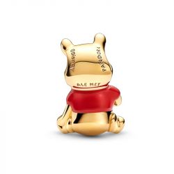 Charm femme pandora disney winnie l'ourson doré 14 carats - charms - edora - 1