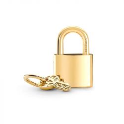 Charm femme pandora pendant cadenas et clÉs doré 14 carats - charms - edora - 1
