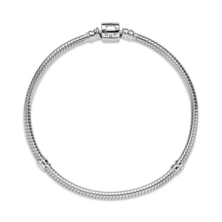 Bracelet femme pandora maille serpent 19 cm fermoir barillet argent 925/1000 – accueil