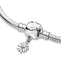 Bracelet femme pandora maille serpent 19 cm fermoir marguerite argent 925/1000 - accueil - edora - 3