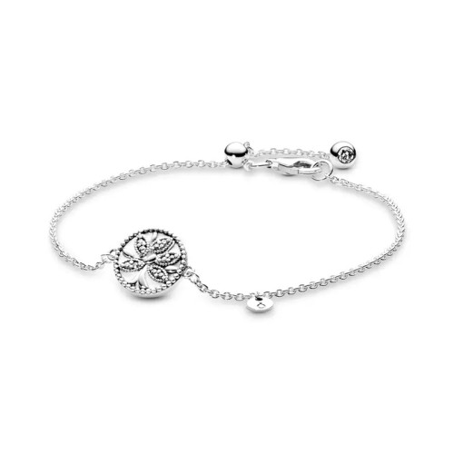 Bracelet Femme PANDORA ARBRE DE VIE SCINTILLANT 20CM COULISSANT Argent 925/1000