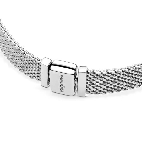 Bracelet femme pandora reflexions maille tissée 17cm argent 925/1000 – accueil