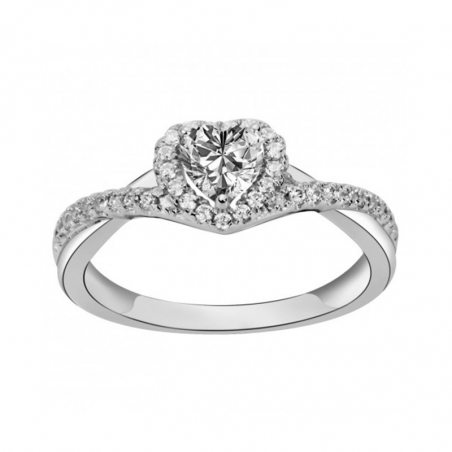 Bagues femme: diamant, bague argent, or & chevaliere femme (10) - solitaires - edora