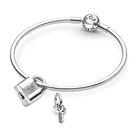 Charm femme pandora pendant cadenas et clé argent 925/1000 – charms