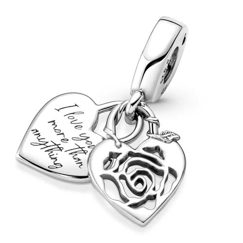 Charm Femme PANDORA PENDANT CADENAS CŒUR ROSE Argent 925/1000