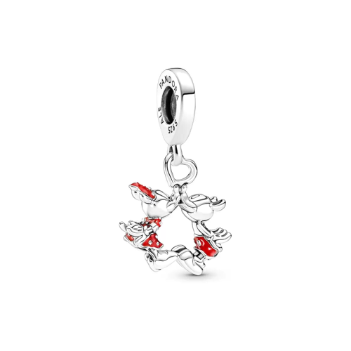 Charm Femme PANDORA DISNEY BAISER ENTRE MICKEY & MINNIE Argent 925/1000
