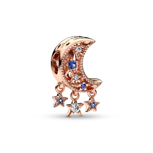 Charm Femme PANDORA ÉTOILE & CROISSANT DE LUNE Doré Rose 14 Carats