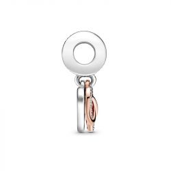 Charm femme pandora pendant cŒur infini scintillant argent 925/1000 doré rose 14 carats - charms - edora - 3
