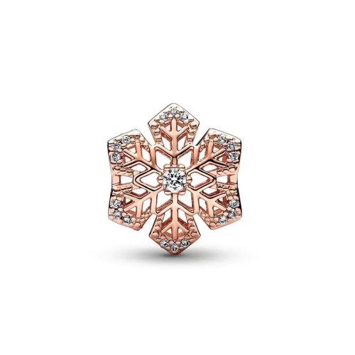 Charm Femme PANDORA FESTIF FLOCON DE NEIGE Doré Rose 14 Carats