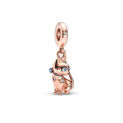 Charm Femme PANDORA CHAT SCINTILLANT Doré Rose 14 Carats