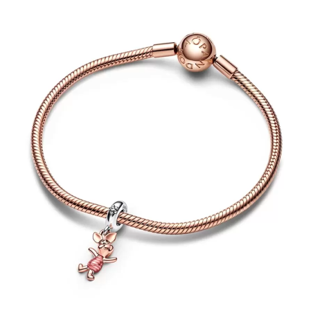 Charm Femme PANDORA DISNEY WINNIE L'OURSON PORCINET Doré Rose 14 Carats Argent 925/1000