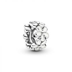 Charm femme pandora espaceur marguerite blanche argent 925/1000 - charms - edora - 0