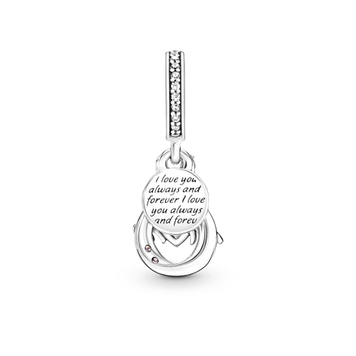 Charm Femme PANDORA PENDANT DOUBLE MOM ET INFINI PAVÉ Argent 925/1000