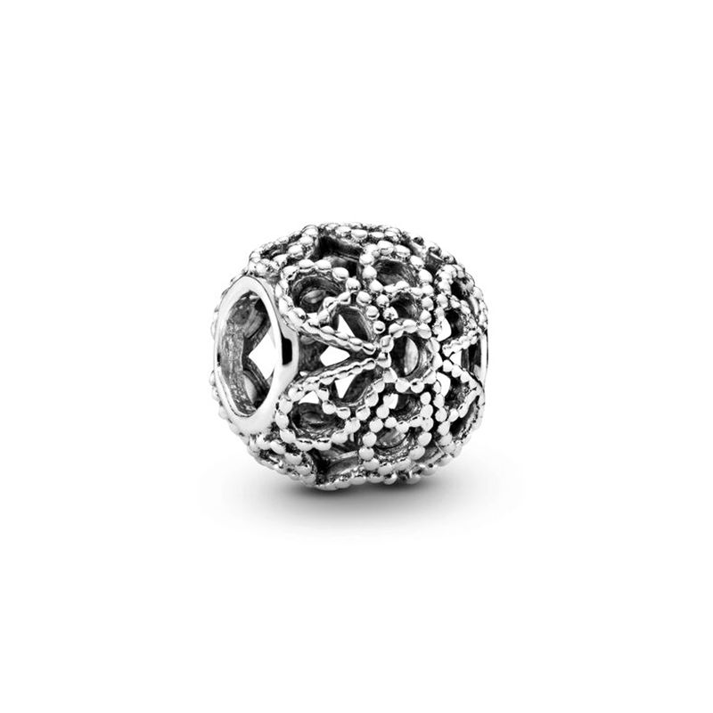 Charm femme pandora fleur ajourÉ perlÉ argent 925/1000 - charms - edora