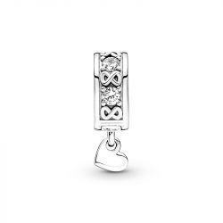Charm femme pandora clip pavÉ ma famille pour toujours argent 925/1000 - charms - edora - 1
