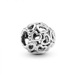 Charm femme pandora parsemÉ de coeurs argent 925/1000 - charms - edora - 0