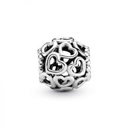Charm femme pandora parsemÉ de coeurs argent 925/1000 - charms - edora - 1