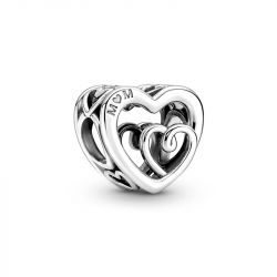 Charm femme pandora cŒurs de l'infini entrelacÉs argent 925/1000 - charms - edora - 0
