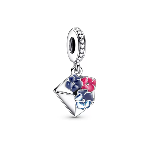 Charm Femme PANDORA PENDANT ENVELOPPE ET PENSÉES Argent 925/1000