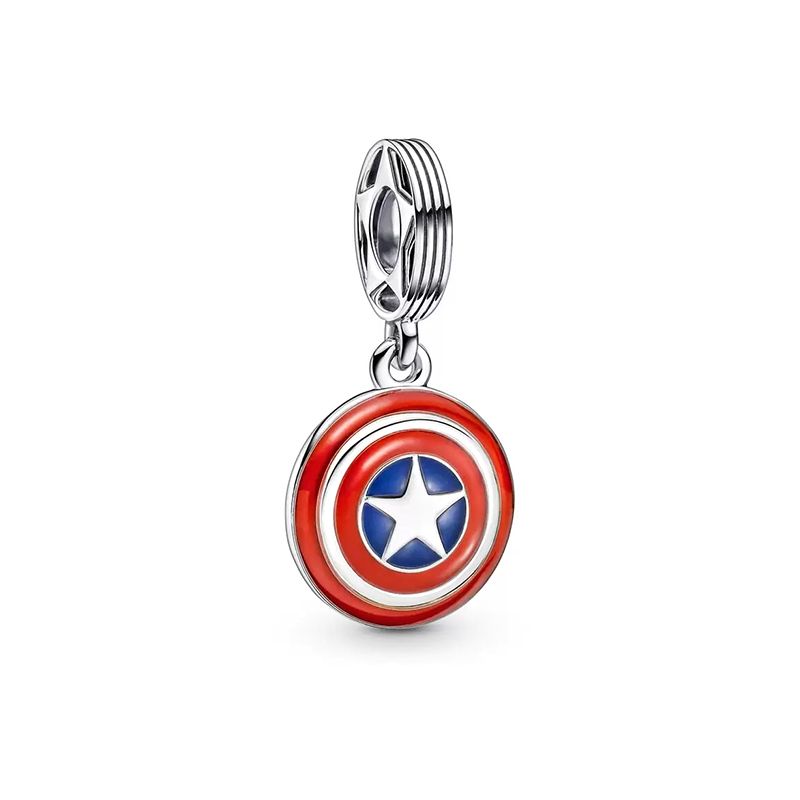 Charm femme pandora marvel bouclier de captain america argent 925/1000 - charms - edora