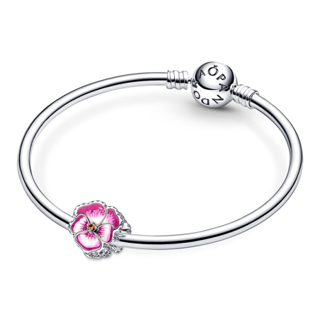 Charm femme pandora pensée rose argent 925/1000 – charms