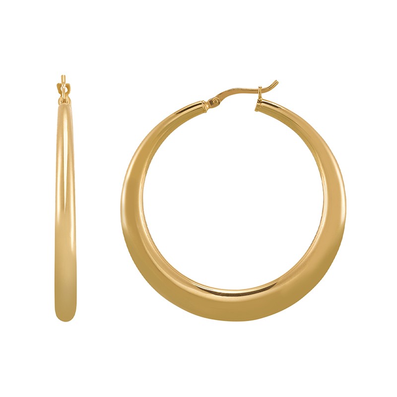 4 Paires Boucles D'oreilles Créoles Acier Inoxydable - 8/10/12/14 Mm, Pour Hommes Et Femmes, Style Simple Et Intemporel