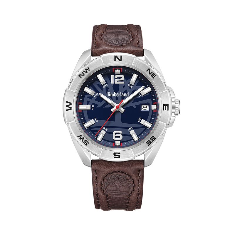Montre homme timberland millinocket cuir brun - analogiques - edora