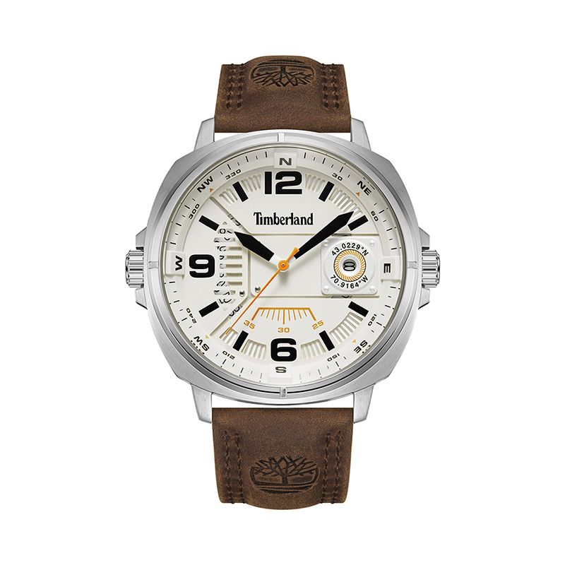 Montre homme timberland breakheart cuir brun - analogiques - edora