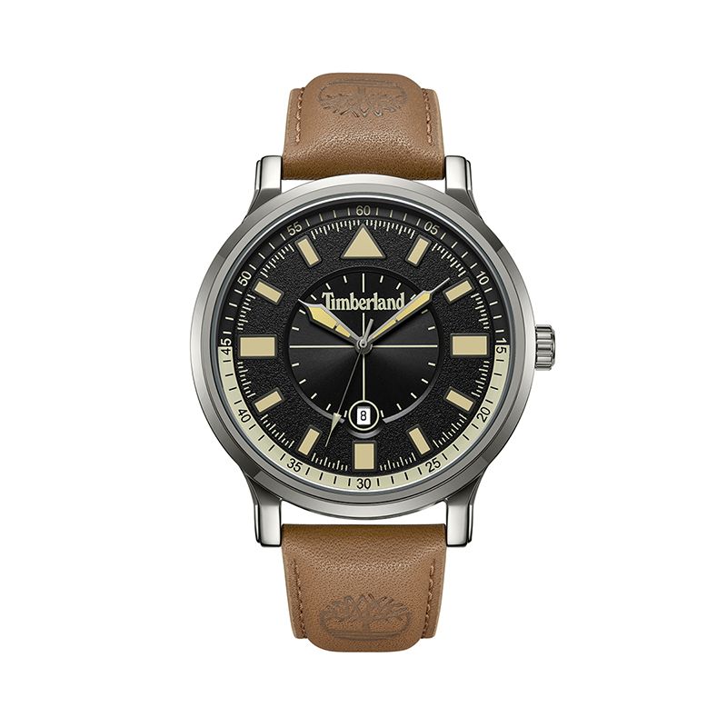 Montre homme timberland driscoll cuir brun - analogiques - edora