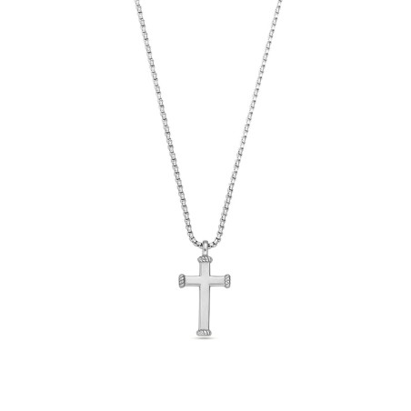 Collier homme pendentif fossil meaning moments acier argenté – colliers homme